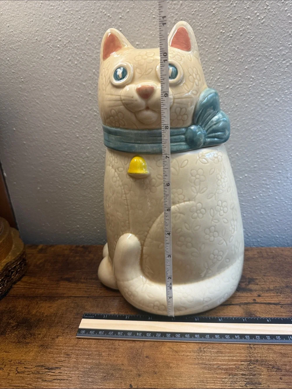 Poppy Trail Cat Cookie Jar Canister Ceramic Kitchen Food Storage